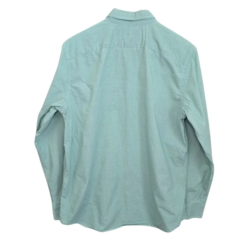 Banana Republic Shirt Mens Medium Green Button‎ Down Soft Wash Standard Fit
